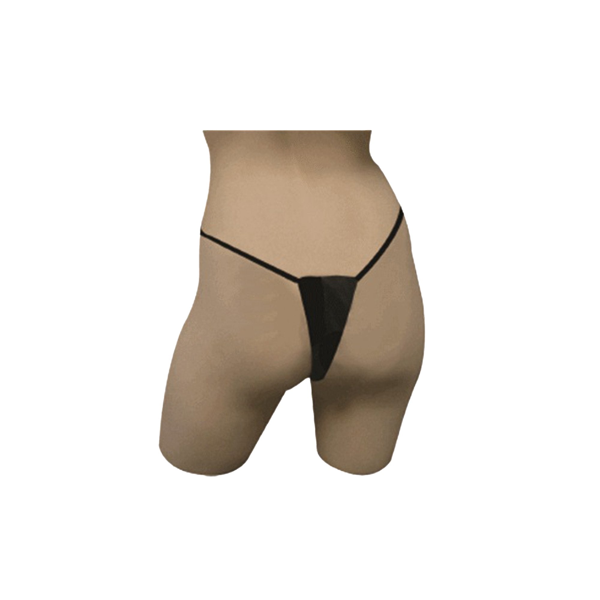 Dukal Reflections Spa Thong Panty, Black-Thong Panty Reflections Black Disposable