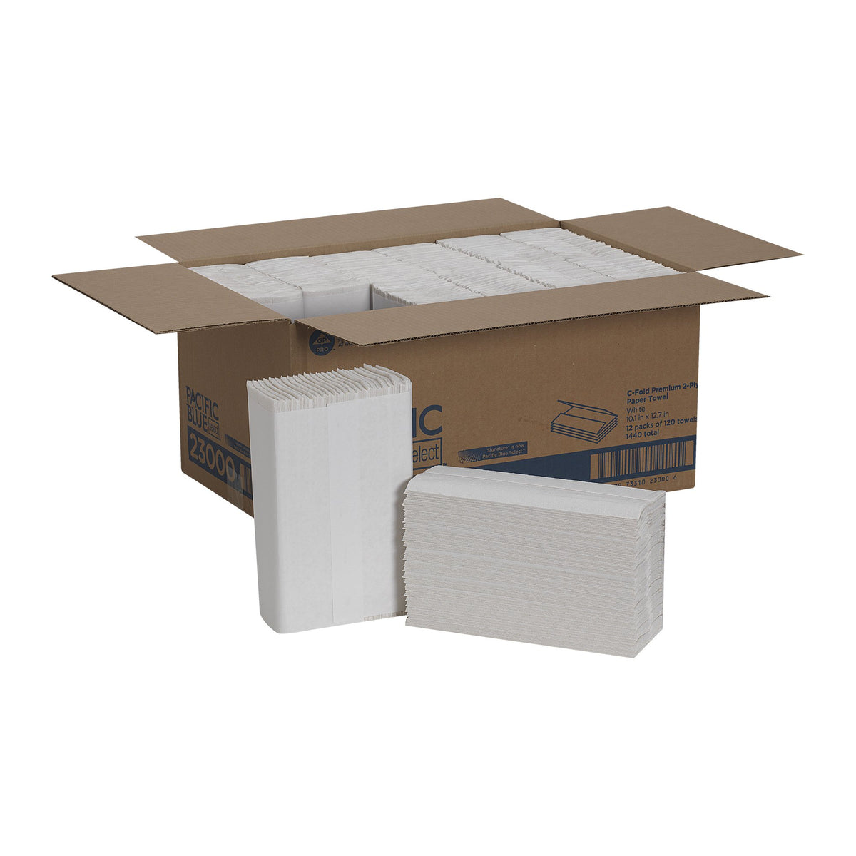 Pacific Blue Select Paper Towel, 13-1/5 x 10-1/10 Inch-Paper Towel Pacific Blue Select C-Fold 13-1/5 X 10-1/10 Inch