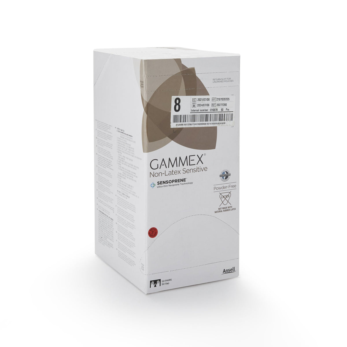 Gammex® Non-Latex Sensitive Polychloroprene Surgical Glove, Size 8, Cream - Gloves>Surgical Gloves - Ansell