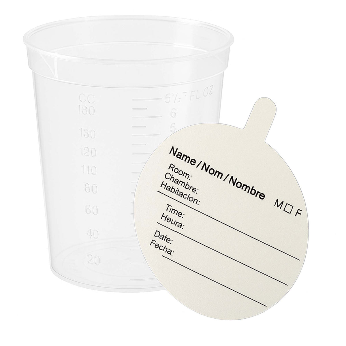 Globe Scientific Specimen Container with Pour Spout, 192 mL-Specimen Container with Pour Spout 2-1/8 X 3-7/16 Inch 192 mL (6.5 oz.) Without Closure Unprinted NonSterile