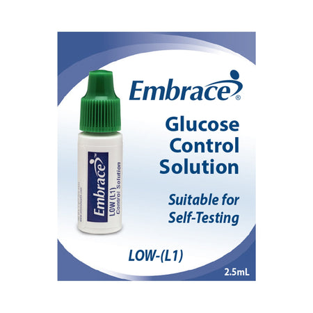 Embrace Blood Glucose Control Solution, Low-Blood Glucose Control Solution Embrace 2.5 mL Level 1