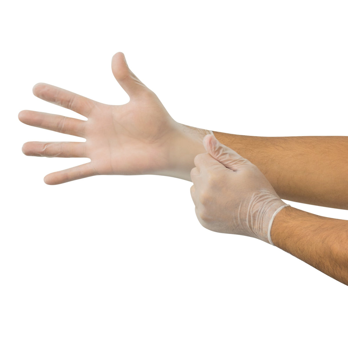Derma Free Vinyl Exam Glove, Medium, Clear-Exam Glove Derma Free Medium NonSterile Vinyl Standard Cuff Length Smooth Clear Not Rated