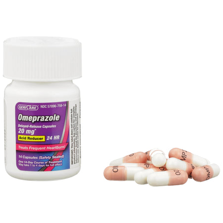 Geri-Care Omeprazole Antacid-Antacid Geri-Care 20.6 mg Strength Delayed-Release Capsule 42 per Box
