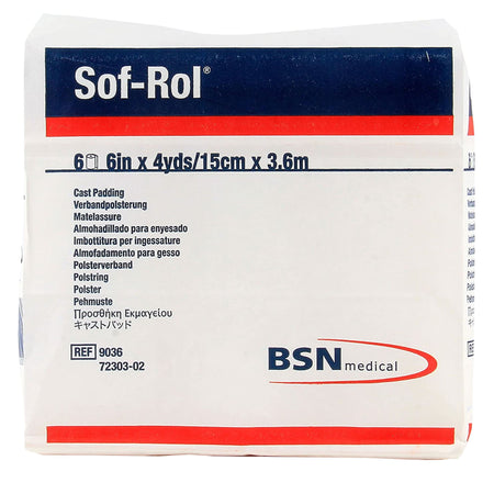 Sof-Rol® White Rayon Undercast Cast Padding, 6 Inch x 4 Yard - Orthopedic>Casting>Cast Padding - BSN Medical