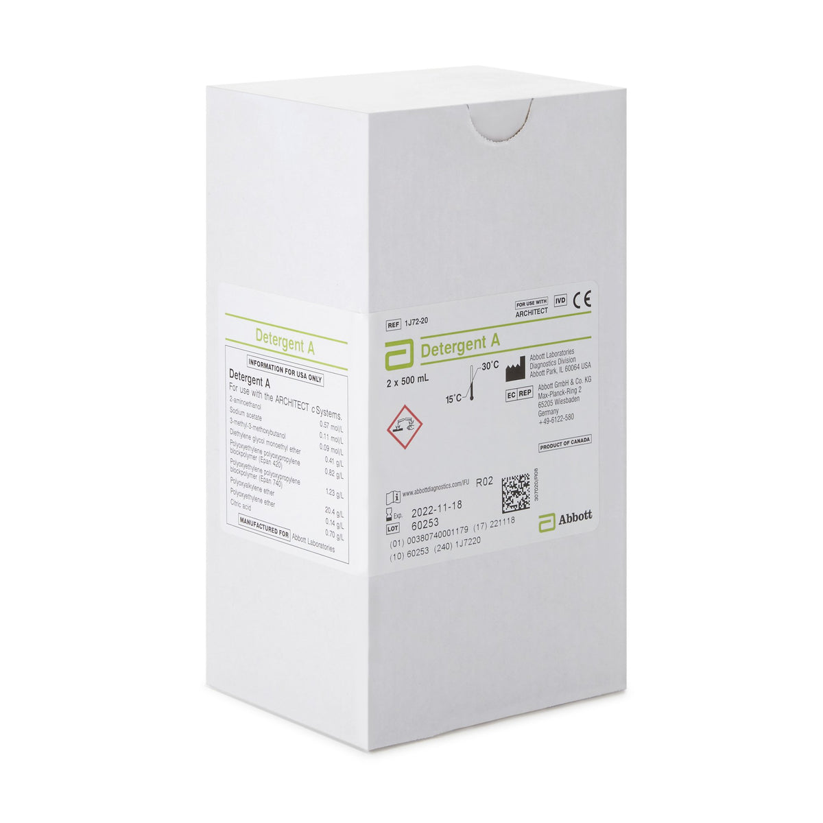 Architect� Detergent A Reagent for use with Architect C16000 Analyzer-General Chemistry System Reagent Architect� Detergent A Detergent For Architect c16000 Analyzer