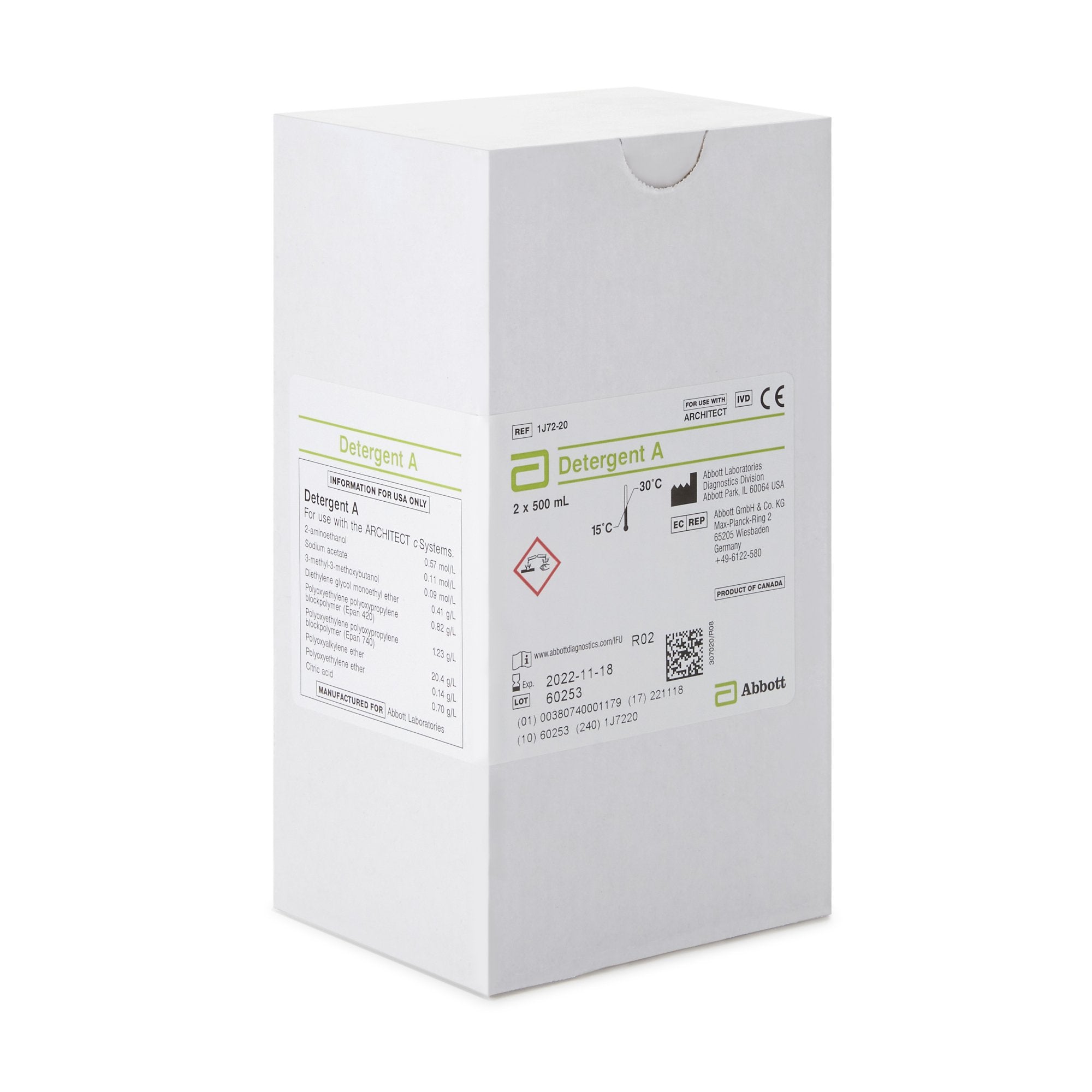 Architect� Detergent A Reagent for use with Architect C16000 Analyzer-General Chemistry System Reagent Architect� Detergent A Detergent For Architect c16000 Analyzer