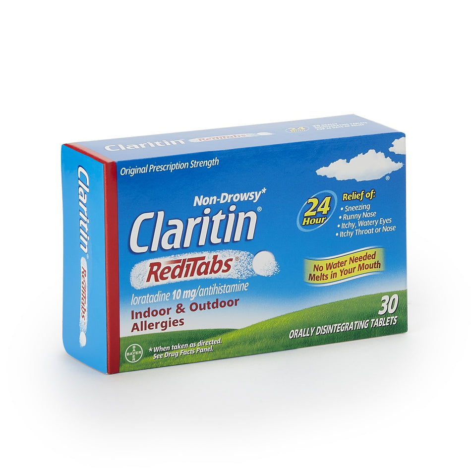 Claritin RediTabs Loratadine Allergy Relief-Allergy Relief Claritin Redi Tabs 10 mg Strength Tablet 30 per Box