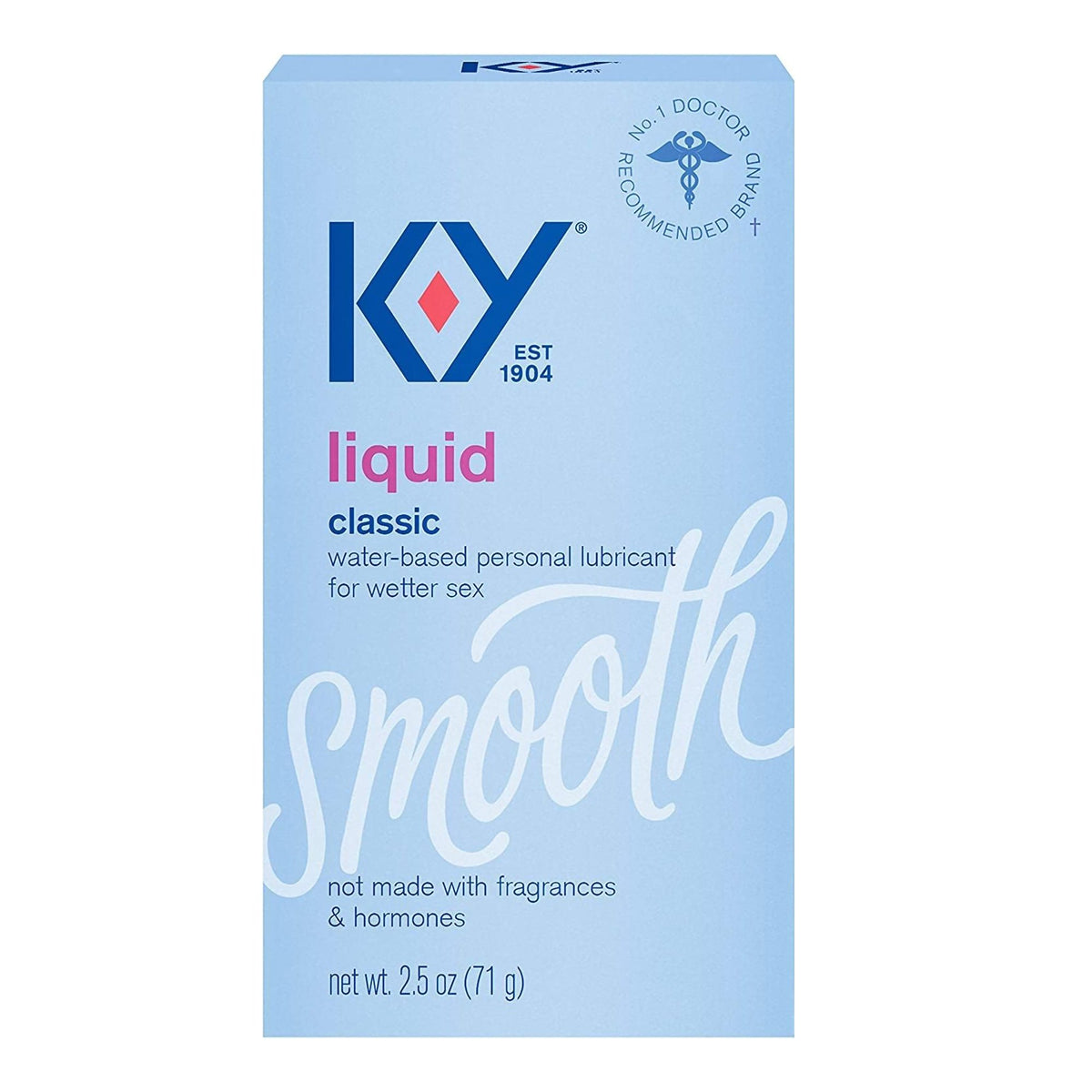 K-Y Liquid Classic Water-Based Personal Lubricant-Personal Lubricant K-Y 2.5 oz. Bottle NonSterile