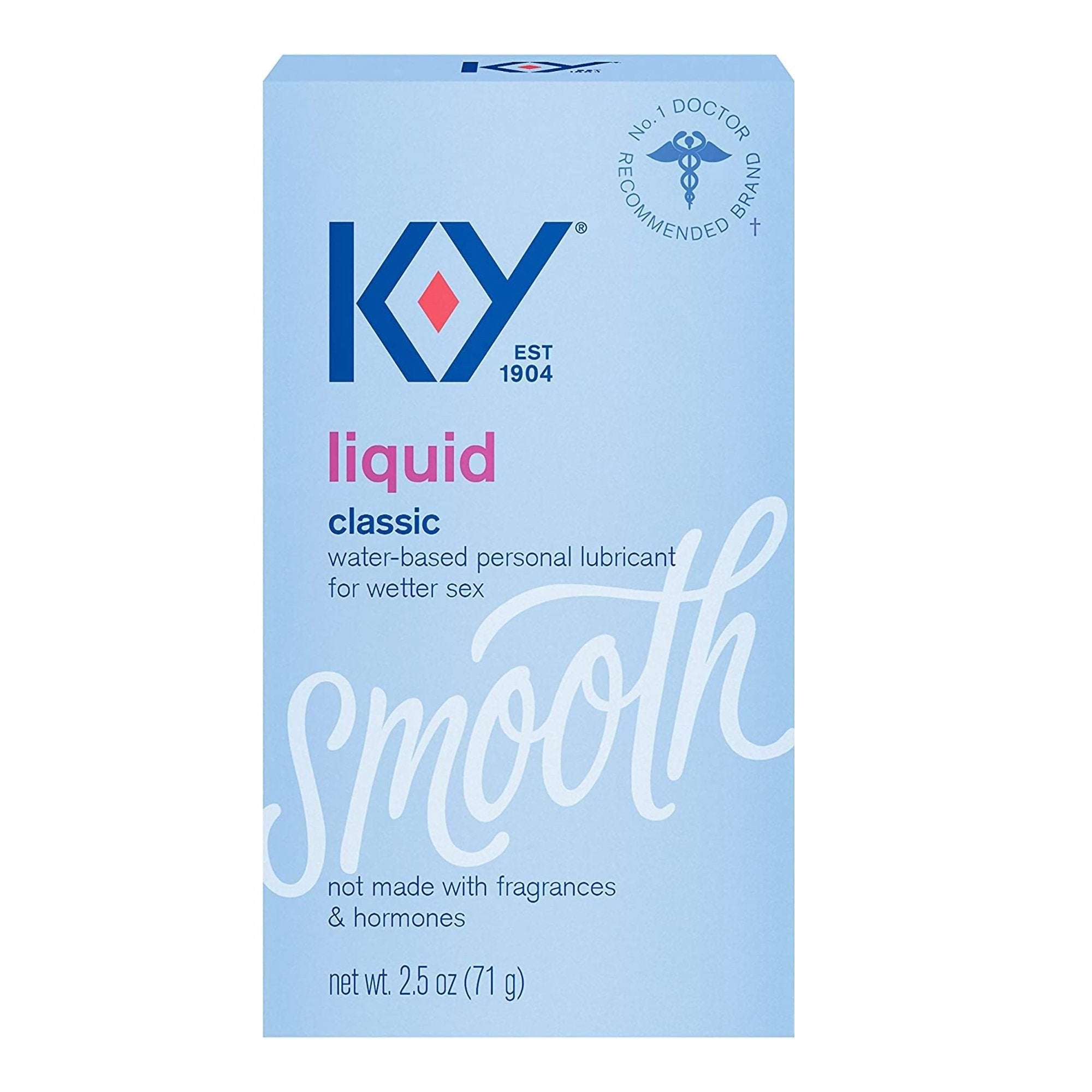 K-Y Liquid Classic Water-Based Personal Lubricant-Personal Lubricant K-Y 2.5 oz. Bottle NonSterile