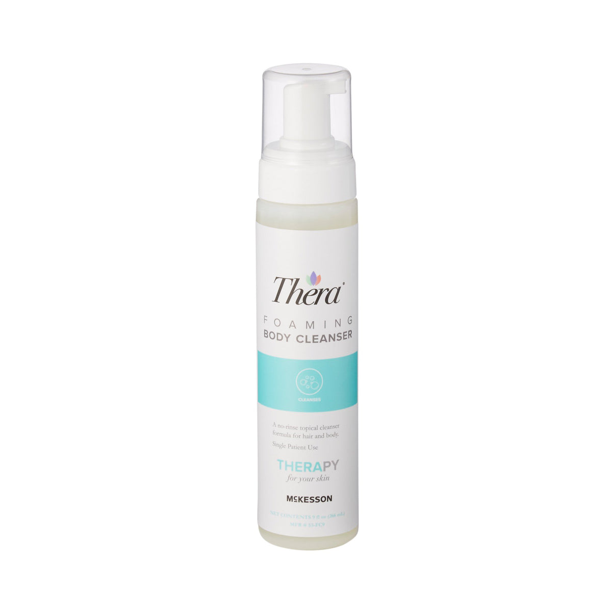 McKesson Thera Foaming Body Cleanser, 9-ounce pump bottle-Rinse-Free Shampoo and Body Wash Thera Foaming 9 oz. Pump Bottle Scented