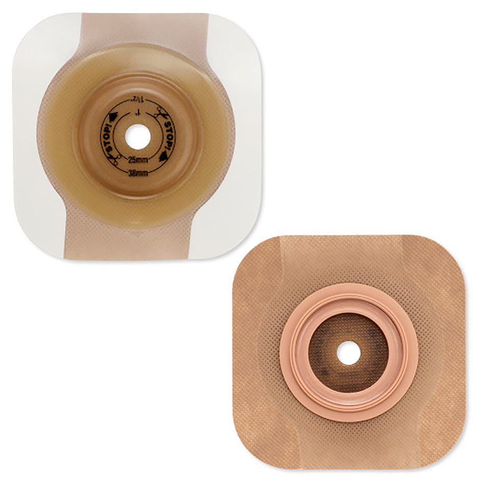 New Image CeraPlus Skin Barrier Trim to Fit-"Ostomy Barrier New Image CeraPlus Trim to Fit, Extended Wear Adhesive Tape Borders 57 mm Flange Red Code System Up to 1-1/2 Inch Opening"
