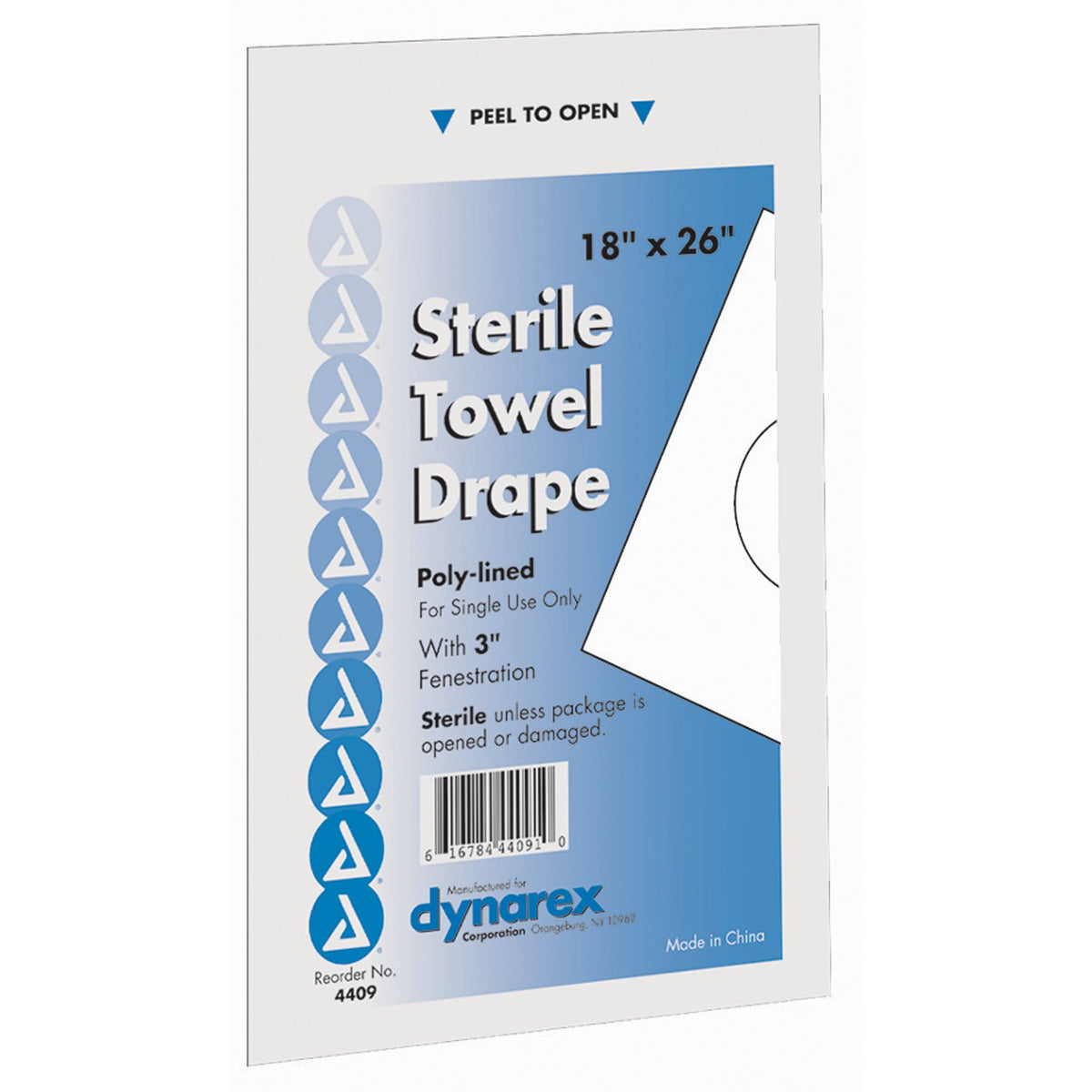 dynarex� Sterile Towel Surgical Drape, 18 x 26 Inch-General Purpose Drape Dynarex� Poly Lined Towel Drape 18 W X 26 L Inch Sterile