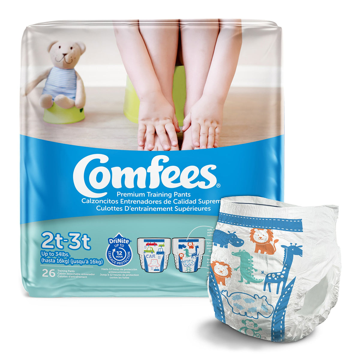 Attends Comfees® Training Pants, 12-Hour Protection, Male Toddler - Incontinence>Pediatric Diapers and Training Pants - At...