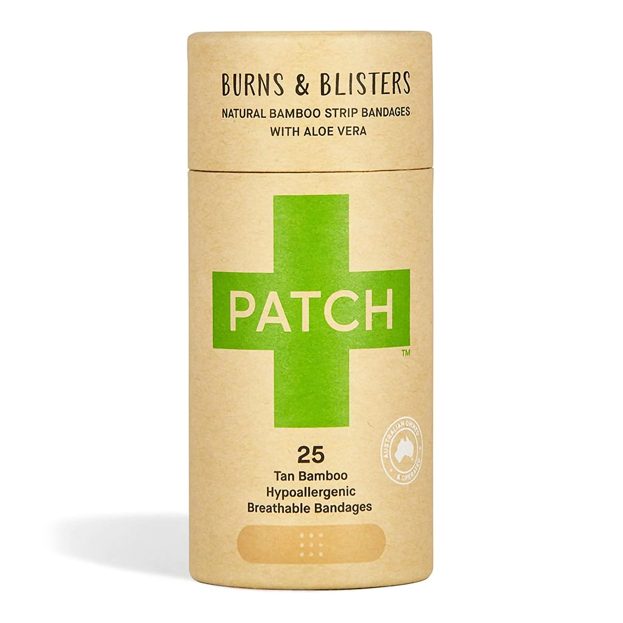 Patch Adhesive Strip with Aloe Vera, 3/4 x 3 Inch-Adhesive Strip Patch 3/4 X 3 Inch Bamboo / Aloe Vera Rectangle Tan Sterile