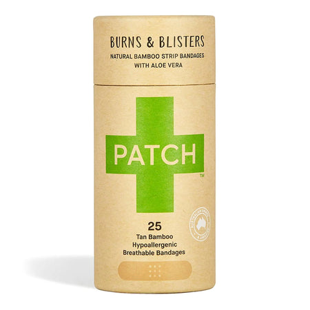 Patch Adhesive Strip with Aloe Vera, 3/4 x 3 Inch-Adhesive Strip Patch 3/4 X 3 Inch Bamboo / Aloe Vera Rectangle Tan Sterile