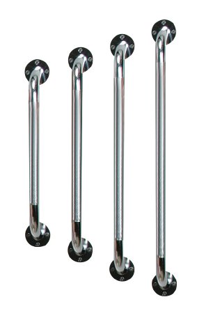 drive Wall Grab Bar, Chrome, 16-Inch-Wall Grab Bar drive Chrome Finish Knurled Steel