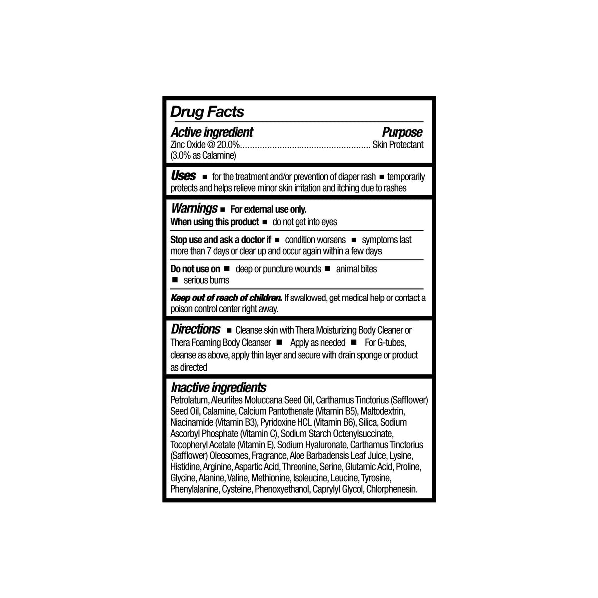 Thera Calazinc Body Shield Skin Protectant, 4 grams-Skin Protectant Thera Calazinc Body Shield 4 Gram Individual Packet Scented Cream