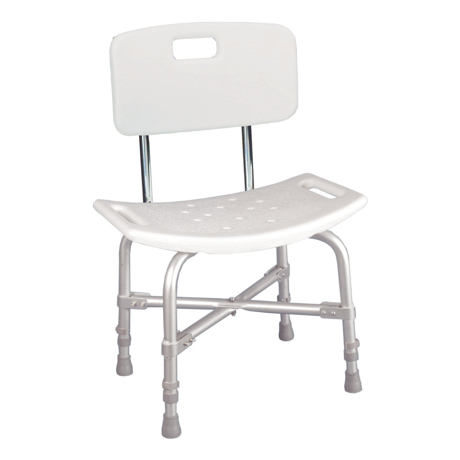 McKesson Bariatric Bath Bench, 14 to 19 Inch Seat Height-Bath Bench McKesson Without Arms Aluminum Frame With Backrest 20 Inch Seat Width 500 lbs. Weight Capacity