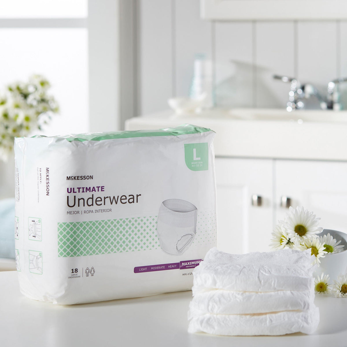 McKesson Ultimate Heavy Absorbency Incontinence Underwear, Large - Incontinence>Adult Briefs and Protective Undergarments...