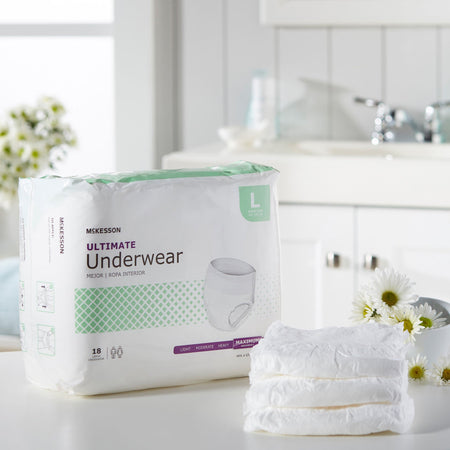 McKesson Ultimate Heavy Absorbency Incontinence Underwear, Large - Incontinence>Adult Briefs and Protective Undergarments...