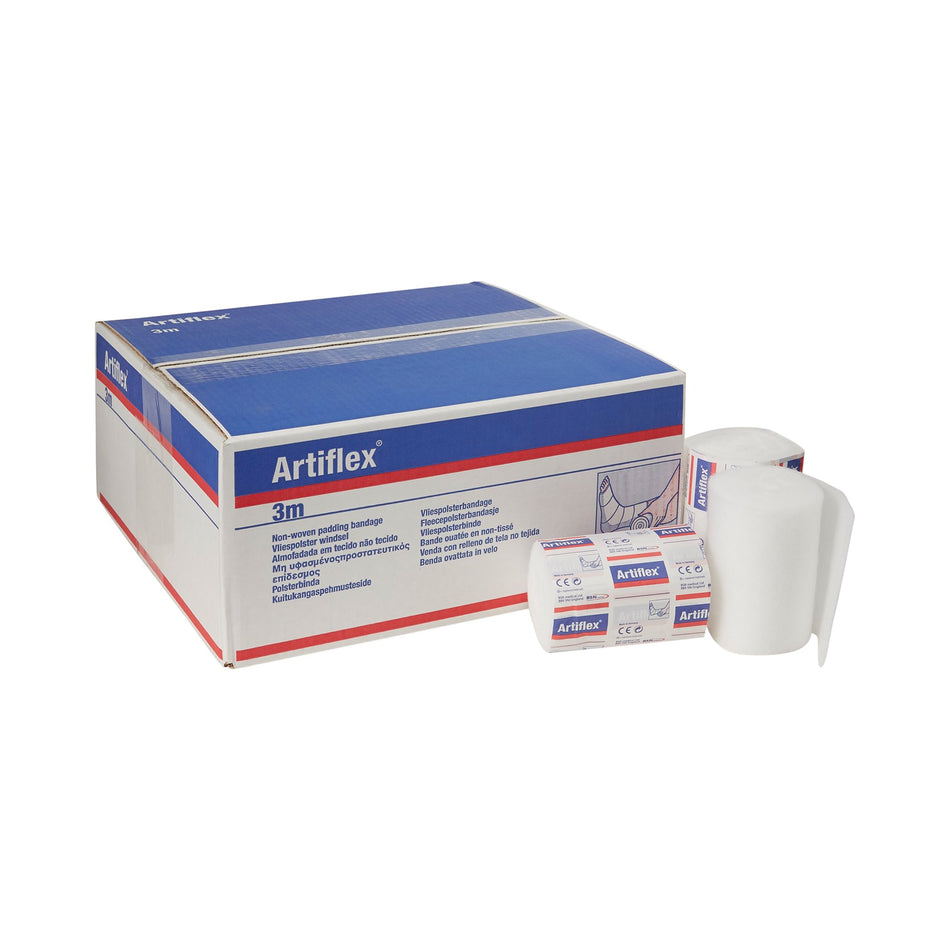 Artiflex White Polyester / Polypropylene / Polyethylene Undercast Padding Bandage, 10 Centimeter x 3 Meter-Orthopedic Padding Roll Undercast Artiflex 3.9 Inch X 3.3 Yard Polyester / Polypropylene / Polyethylene NonSterile