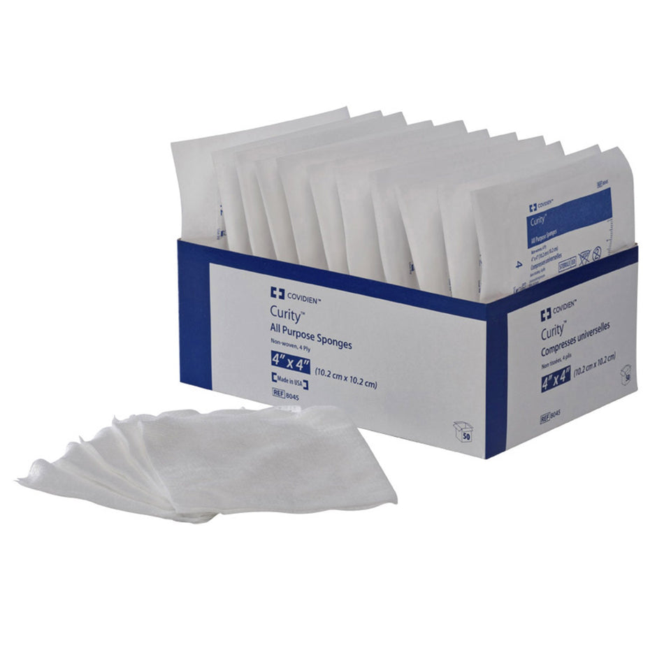 Curity� Sterile Nonwoven Sponge, 4 x 4 Inch, 4-Ply-Nonwoven Sponge Curity� 4 X 4 Inch 4-Ply Sterile 5 per Pouch