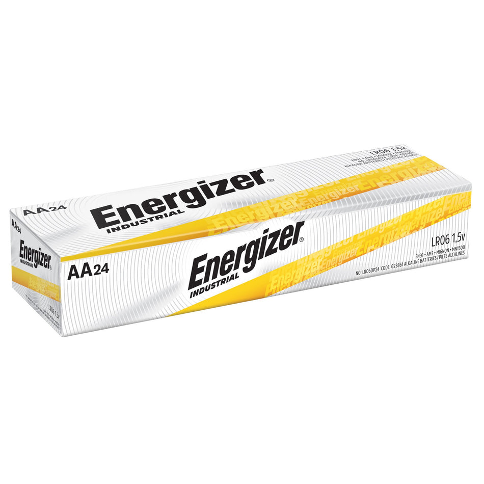 Energizer Industrial Alkaline Battery, AA-Alkaline Battery Energizer AA Cell 1.5V Disposable 4 Pack