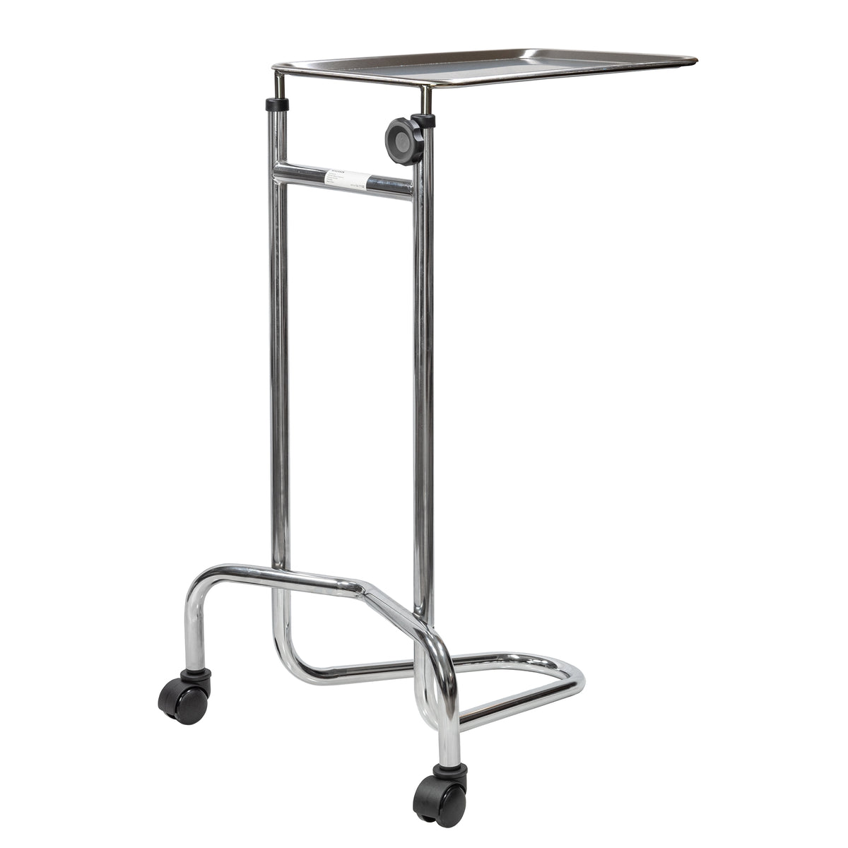 McKesson California-Style Mayo Instrument Stand-Mayo Instrument Stand McKesson Hand Operated Double Post California Style Small Tray