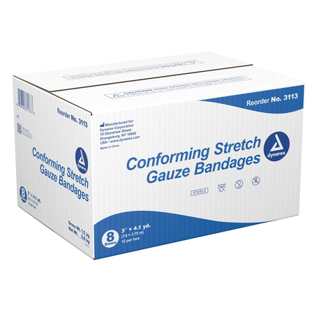 dynarex� Sterile Conforming Bandage, 3 Inch x 4-1/10 Yard-Conforming Bandage Dynarex� 3 Inch X 4-1/10 Yard 1-Ply Sterile 1 per Pouch