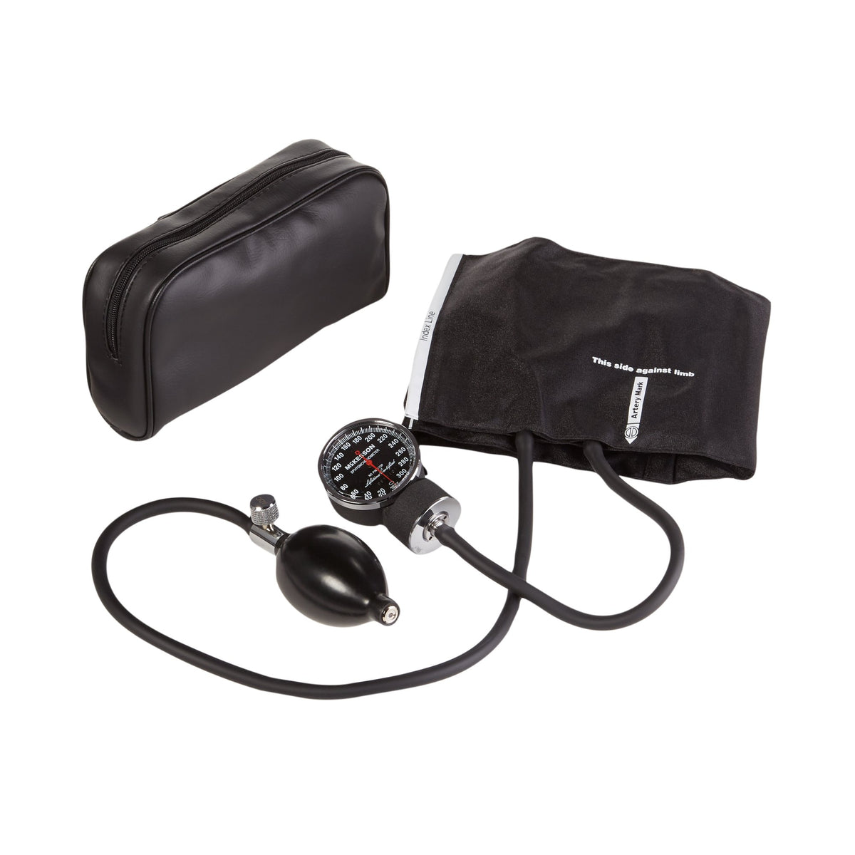 McKesson Lumeon 2-Tube Aneroid Sphygmomanometer with Cuff-Aneroid Sphygmomanometer Unit McKesson LUMEON Adult Cuff Nylon Cuff 23 - 40 cm Pocket Aneroid