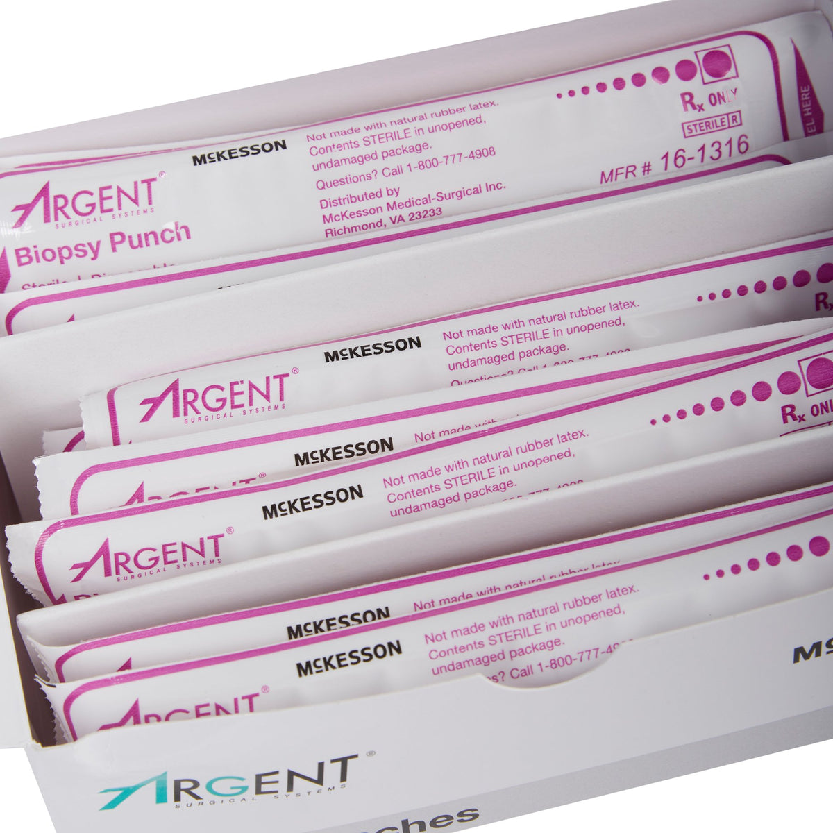 McKesson Argent Disposable Biopsy Punches, 8.0 mm-Biopsy Punch McKesson Argent Dermal 8 mm
