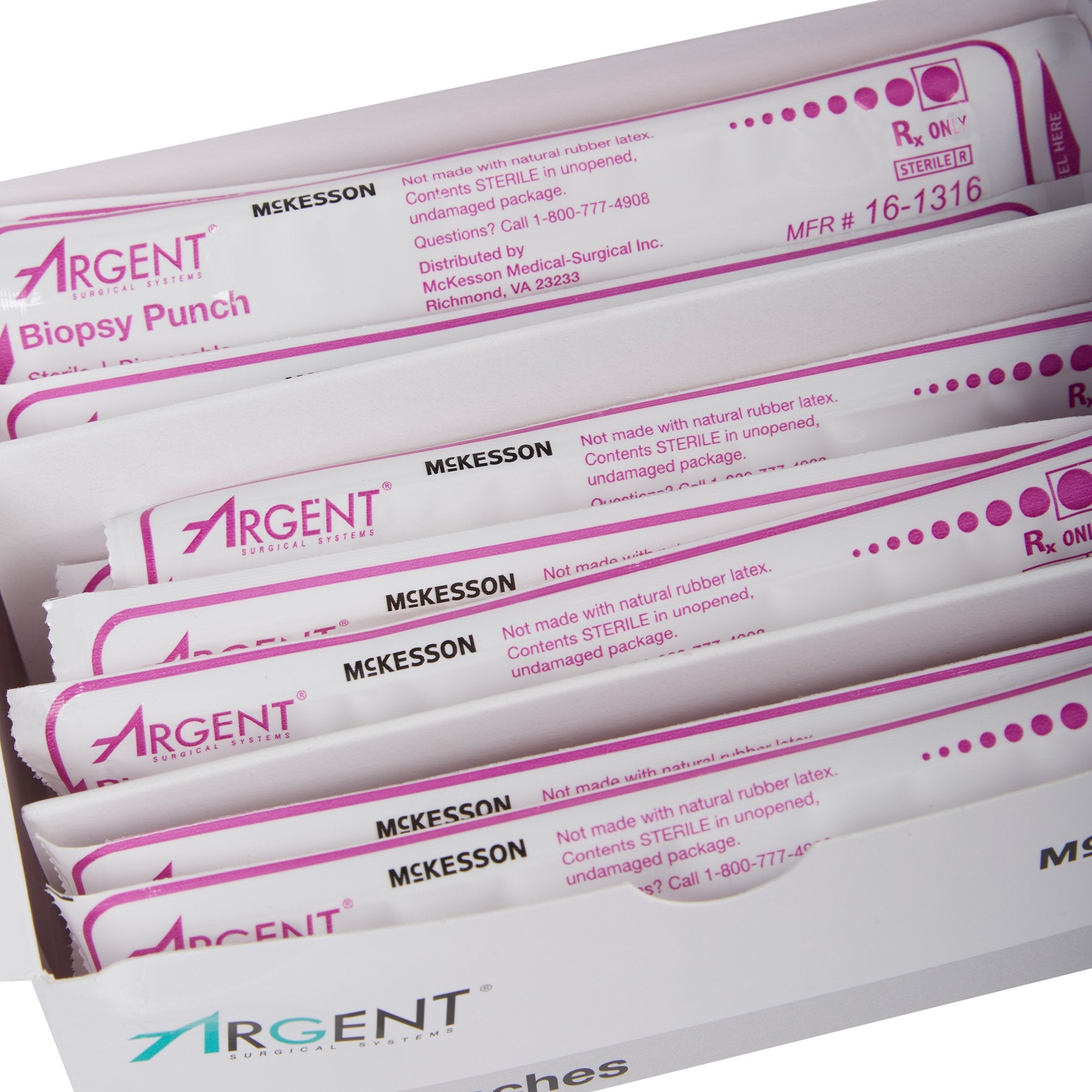 McKesson Argent Disposable Biopsy Punches, 8.0 mm-Biopsy Punch McKesson Argent Dermal 8 mm