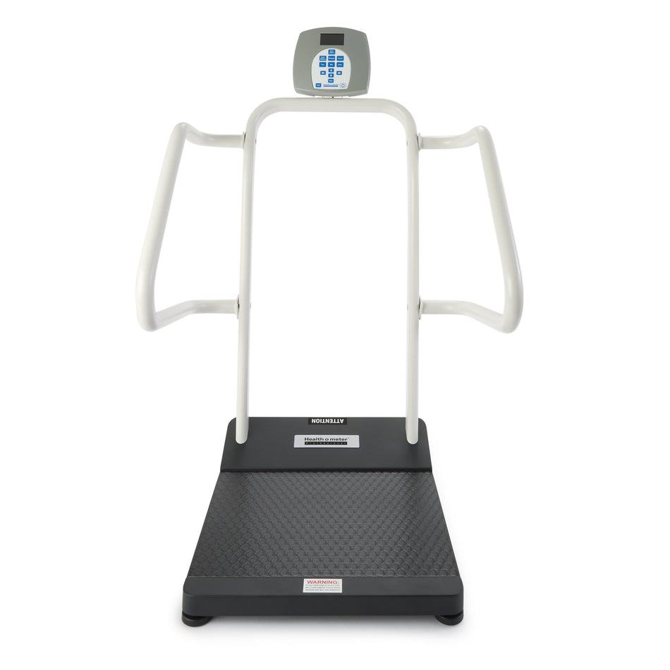 Health-o-meter Digital Platform Scale-Physician Scale Health O Meter LCD Display 1000 lbs. / 454 kg Capacity Black / White AC Adapter / Battery Operated