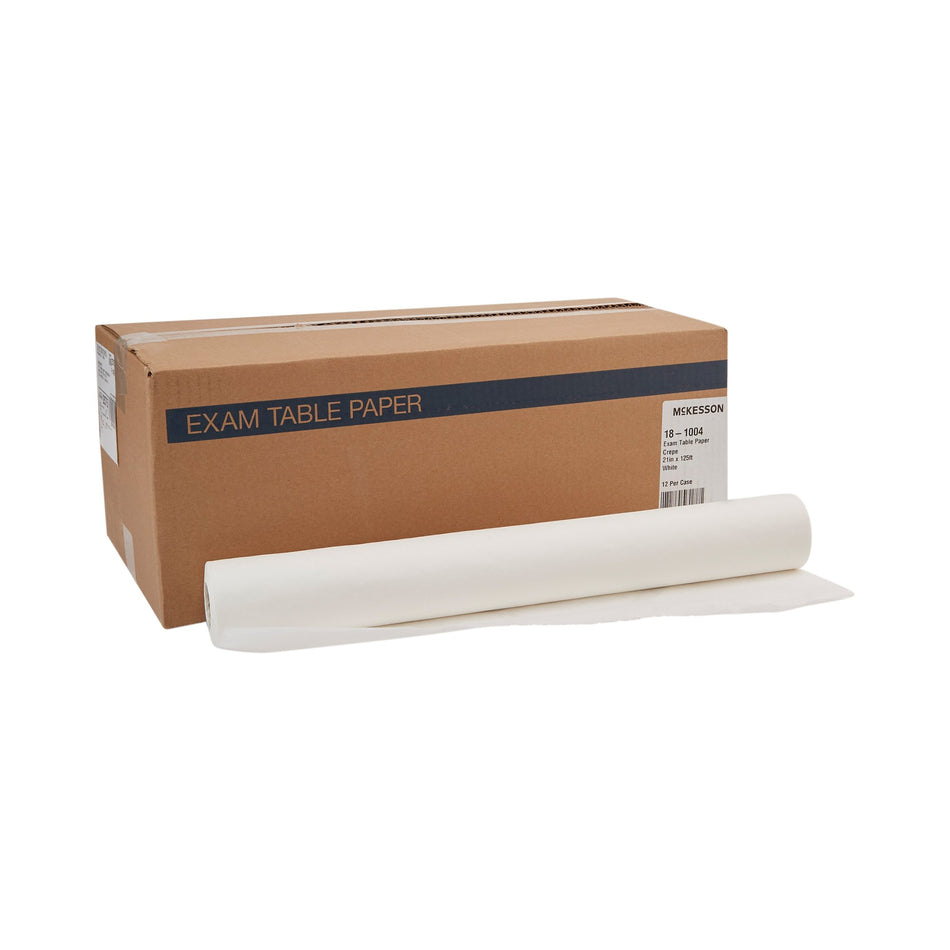 McKesson Crepe Table Paper, 21 Inch x 125 Foot, White - Textiles>Table Paper - McKesson Brand