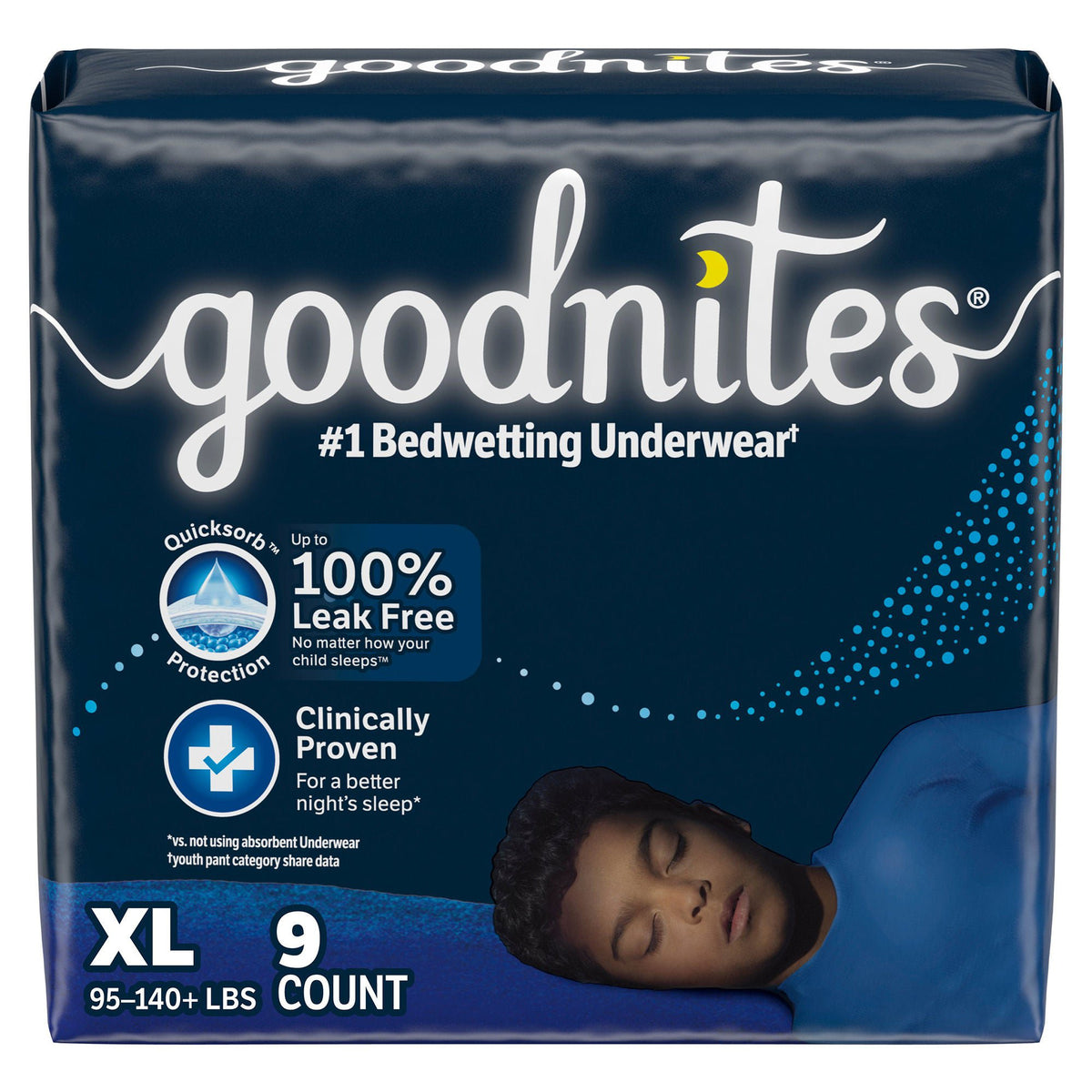 GoodNites® Bedwetting Underwear, Extra Large for Boys weighing 95 – 140 lbs. - Incontinence>Pediatric Diapers and Training...