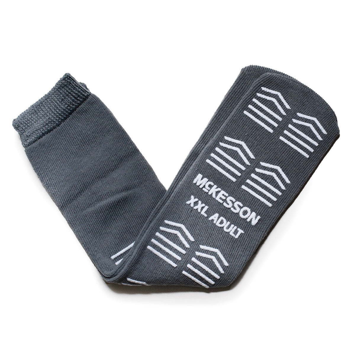 McKesson Slipper Socks, Single Tread, 2X-Large, Gray - Apparel>Slippers and Slipper Socks - McKesson Brand