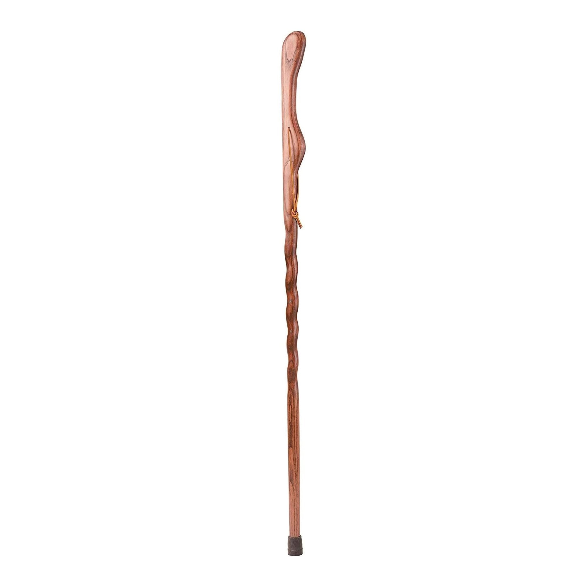 Brazos Twisted Oak Hitchhiker Handcrafted Walking Stick, 55-Inch, Red-Walking Stick Brazos Twisted HitchHiker Wood 55 Inch Height Red Oak