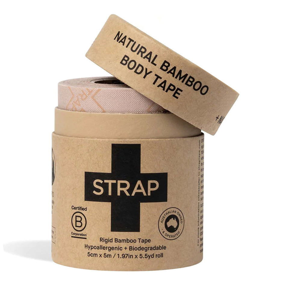 Strap� Athletic Tape, 1.97 Inch x 5-1/2 Yard, Tan-Athletic Tape Strap Natural 1.97 Inch X 5-1/2 Yard Bamboo Fiber NonSterile