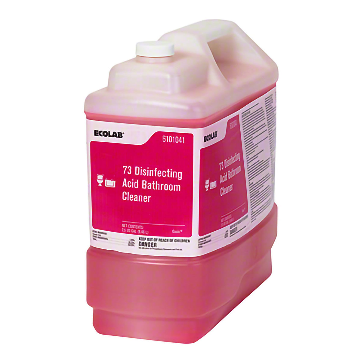 Ecolab 73 Disinfecting Acid Bathroom Cleaner, 2.5 gal.-73 Disinfecting Acid Bathroom Surface Disinfectant Cleaner Acid Based Manual Pour Liquid 2.5 gal. Jug Soap Scent NonSterile