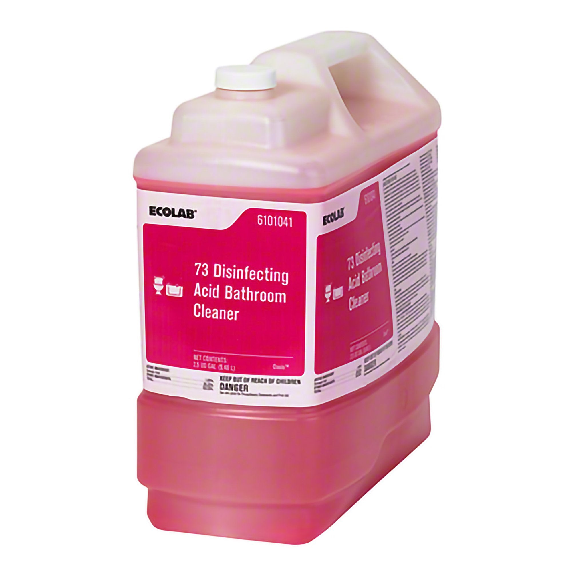 Ecolab 73 Disinfecting Acid Bathroom Cleaner, 2.5 gal.-73 Disinfecting Acid Bathroom Surface Disinfectant Cleaner Acid Based Manual Pour Liquid 2.5 gal. Jug Soap Scent NonSterile