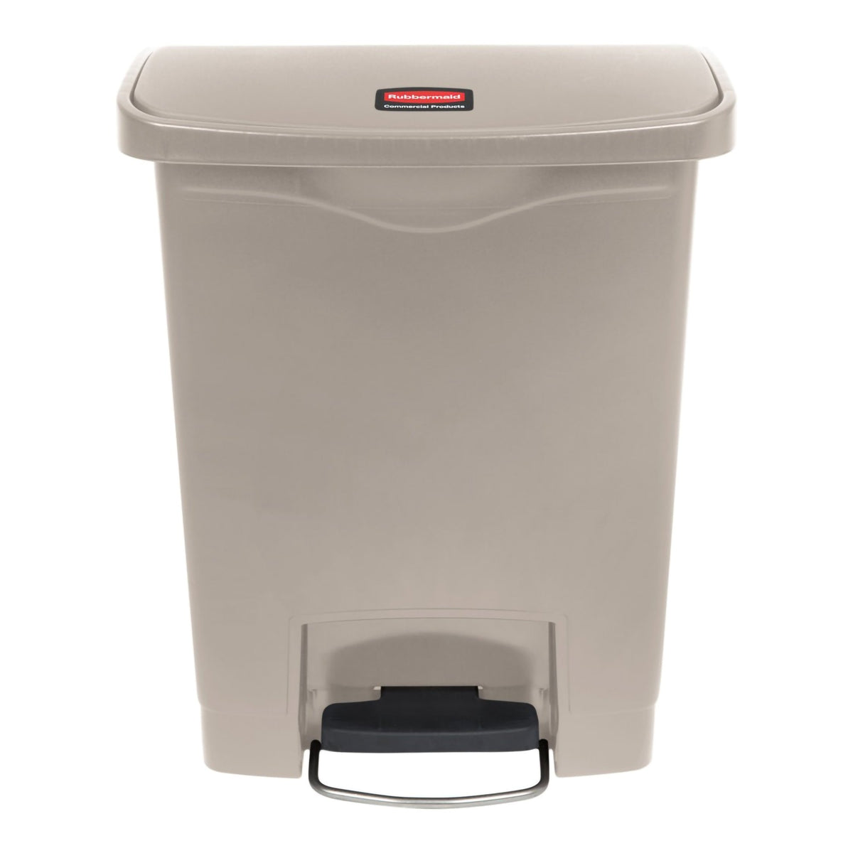 Rubbermaid Slim Jim 8 Gallon Trash Can-Trash Can Rubbermaid Slim Jim 32 Quart / 8 gal. Beige Plastic Rectangular