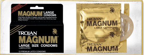 Trojan Magnum Lubricated Latex Condom, Large-Condom Trojan Magnum Lubricated Large 12 per Box