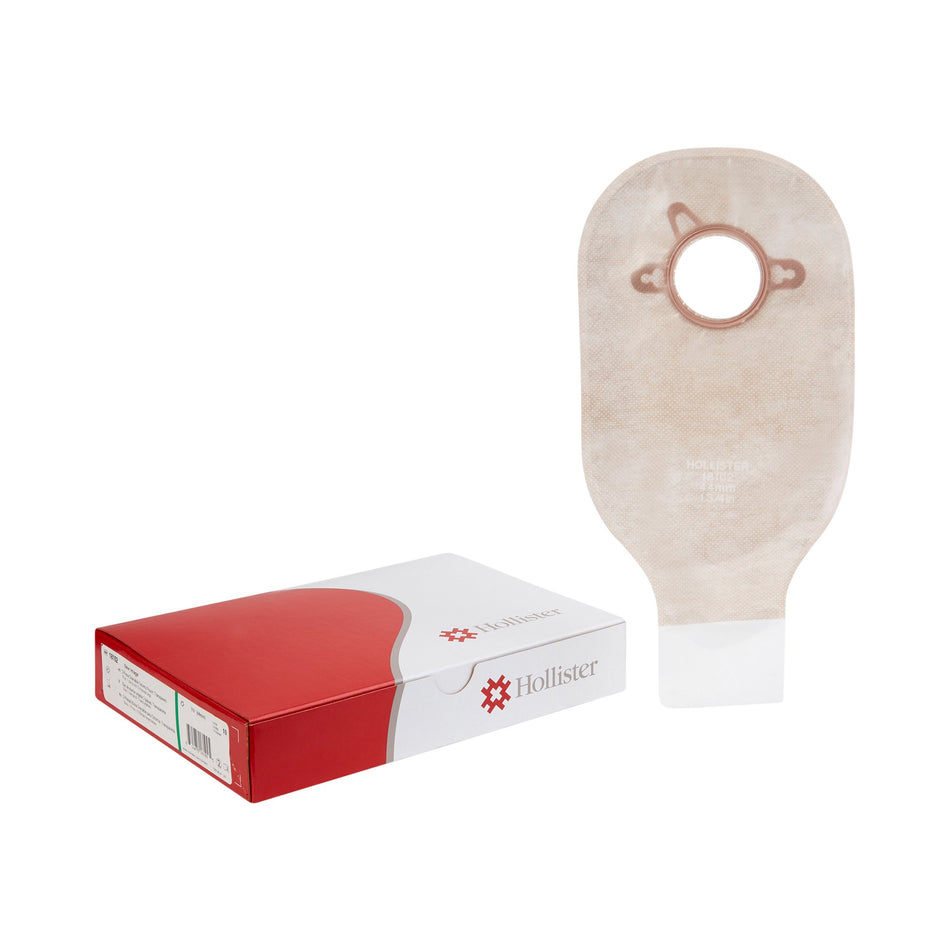 New Image™ 2-Piece Transparent Colostomy Pouch, Pre-cut to Fit 44mm, Green Match - Ostomy>Ostomy Pouches - Hollister
