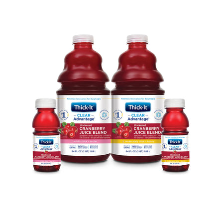 Thick-It Clear Advantage Honey Consistency Cranberry Thickened Beverage, 8 oz. Bottle-Thickened Beverage Thick-It Clear Advantage 8 oz. Bottle Cranberry Flavor Liquid IDDSI Level 3 Moderately Thick/Liquidized