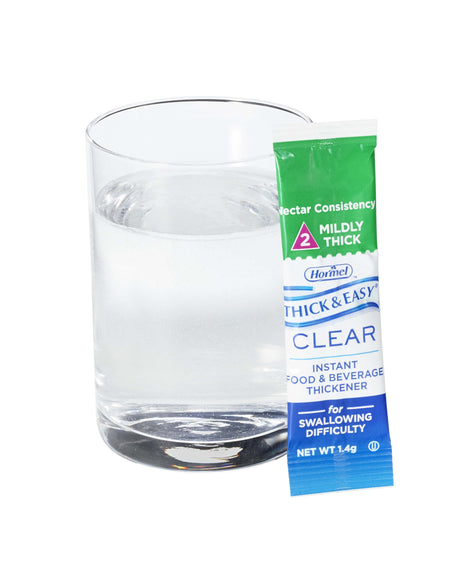 Thick & Easy Clear Nectar Consistency Food and Beverage Thickener, 1.4-gram Packet-Food and Beverage Thickener Thick & Easy Clear 1.4 Gram Individual Packet Unflavored Powder IDDSI Level 2 Mildly Thick