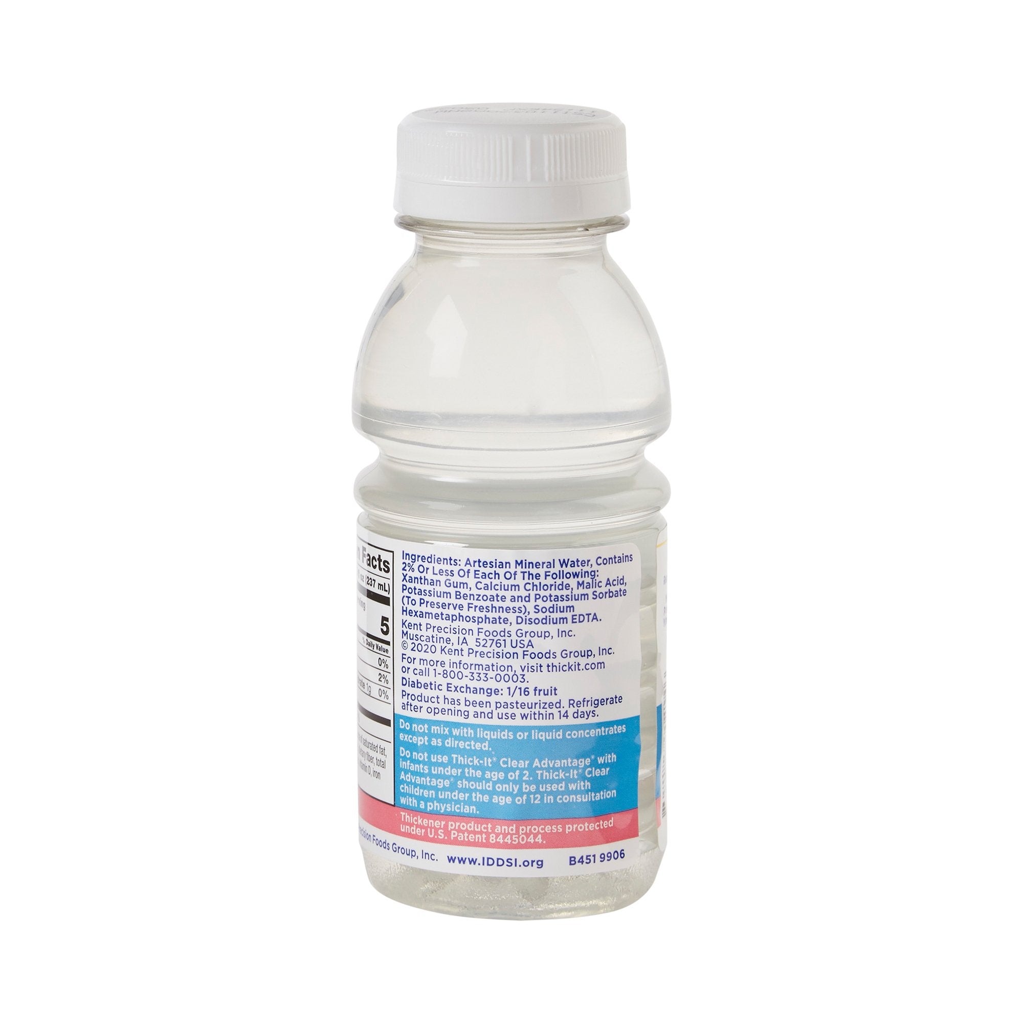 Thick-It Clear Advantage Nectar Consistency Thickened Water, 8-ounce Bottle-Thickened Water Thick-It Clear Advantage 8 oz. Bottle Unflavored Liquid IDDSI Level 2 Mildly Thick