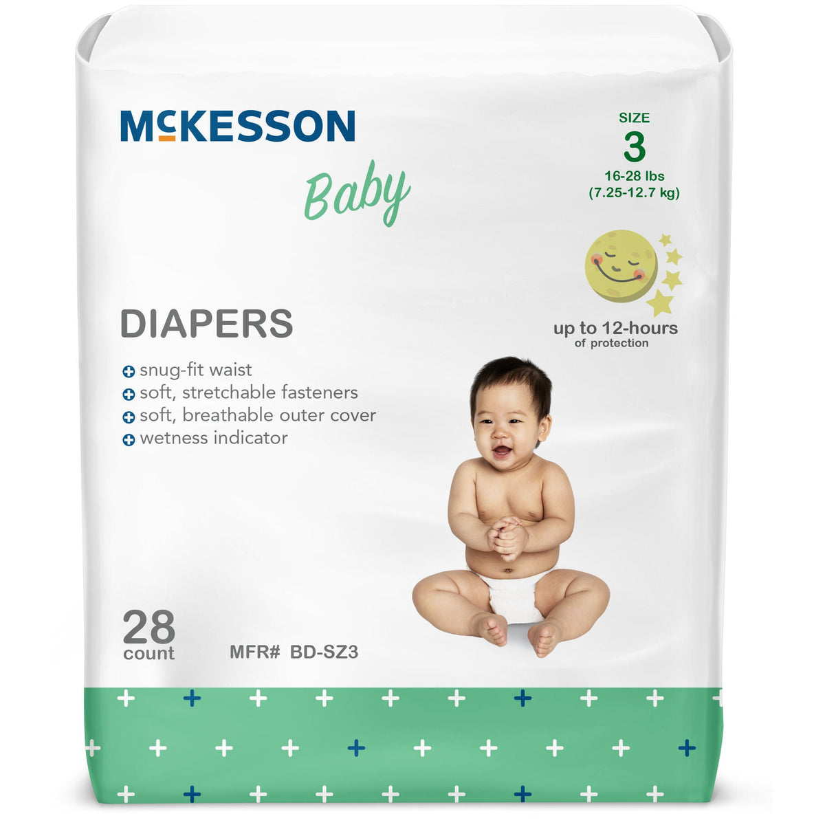 McKesson Baby Diapers, Size 3 for Babies weighing 16 – 28 lbs. - Incontinence>Pediatric Diapers and Training Pants - McKes...