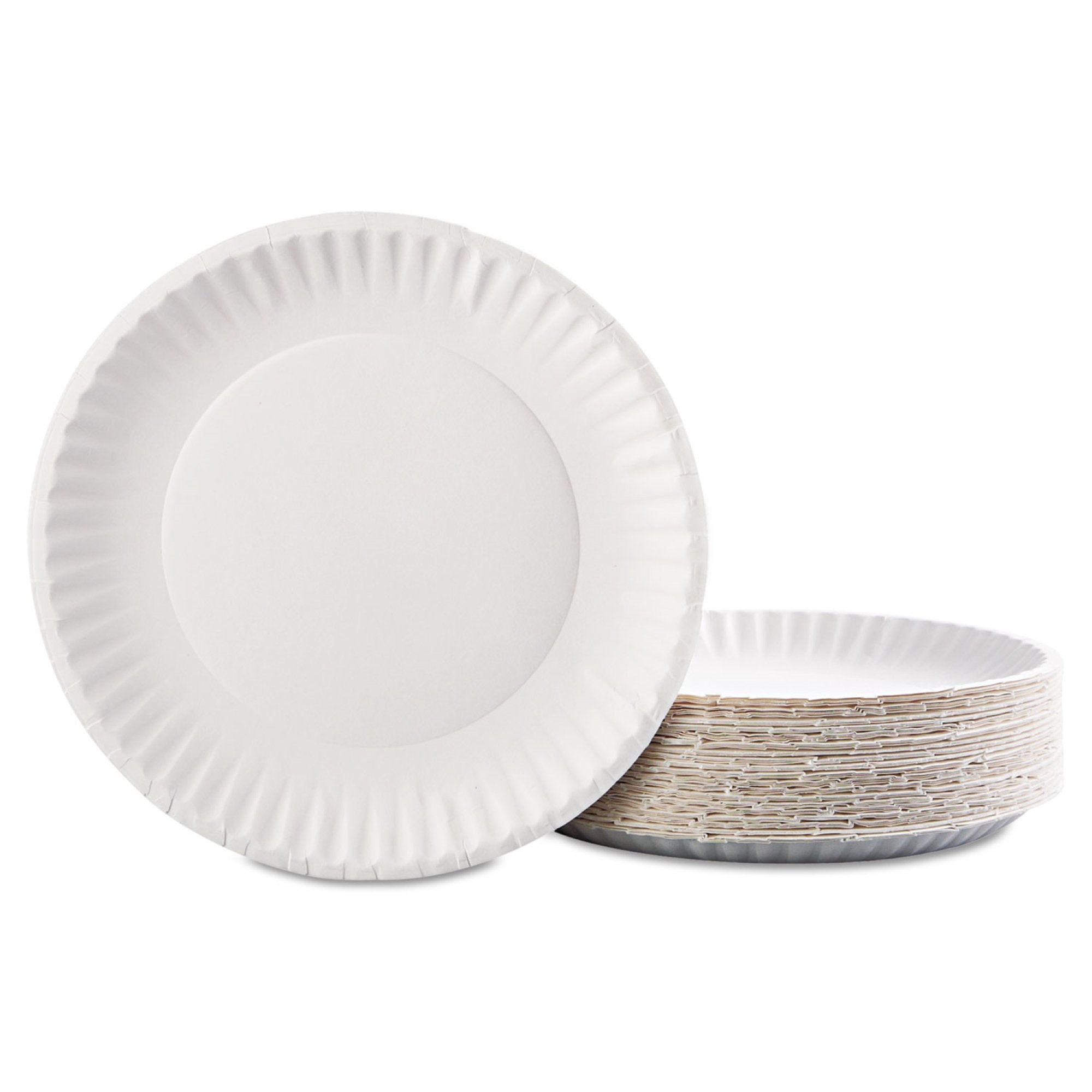 Nature's Own Green Label Paper Plate-Plate AJM Packaging Corporation White Single Use Paper 9 Inch Diameter