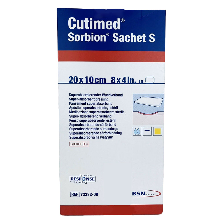 Cutimed� Sorbion� Sachet S Gelling Fiber Wound Dressing, 4 x 8 Inch-Gelling Fiber Wound Dressing Cutimed� Sorbion� Sachet S 4 X 8 Inch Rectangle Sterile