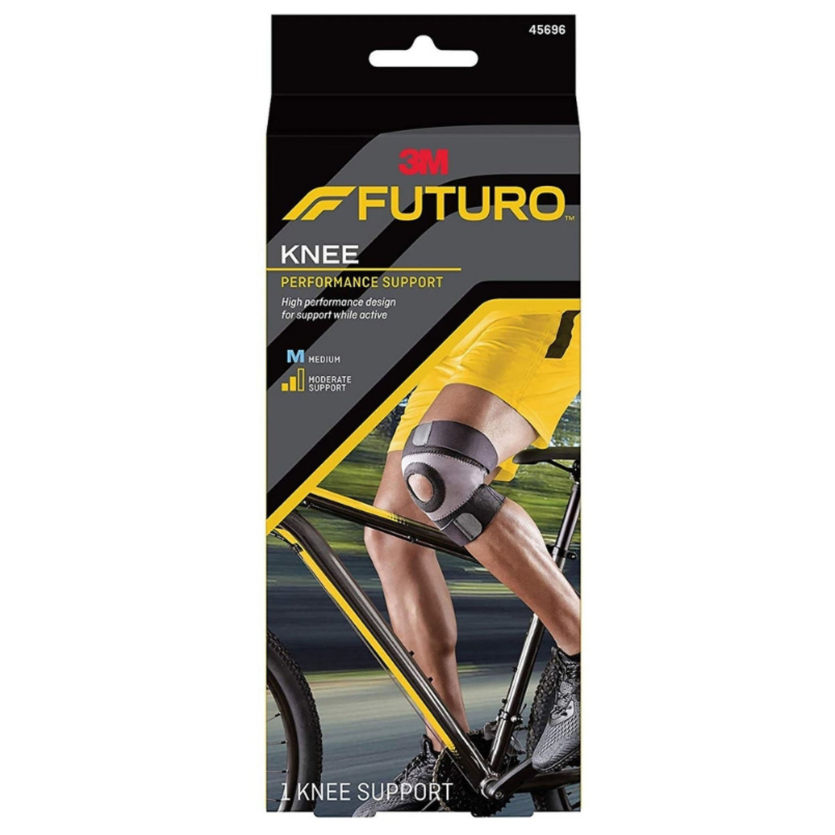 3M Futuro Sport Moisture Control Knee Brace, Medium-Knee Brace 3M Futuro Sport Moisture Control Medium Pull-On / Hook and Loop Strap Closure 15 to 17 Inch Knee Circumference Left or Right Knee